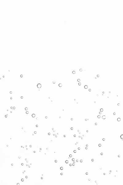 Повітряні Бульбашки Білому Тлі Фізичний Водний Фон Абстрактні Бульбашки — стокове фото