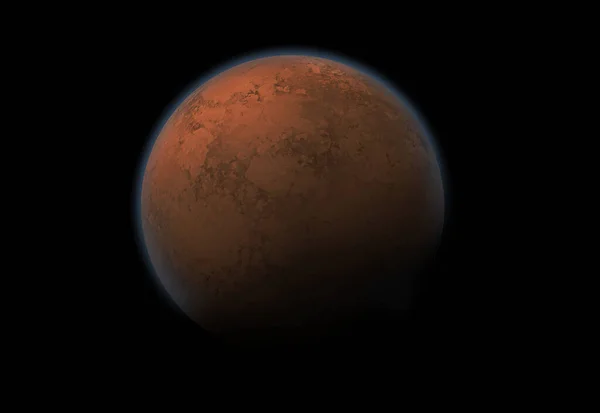 Red Planet Mars Solar System Black Space Red Planet Mars — Foto Stock