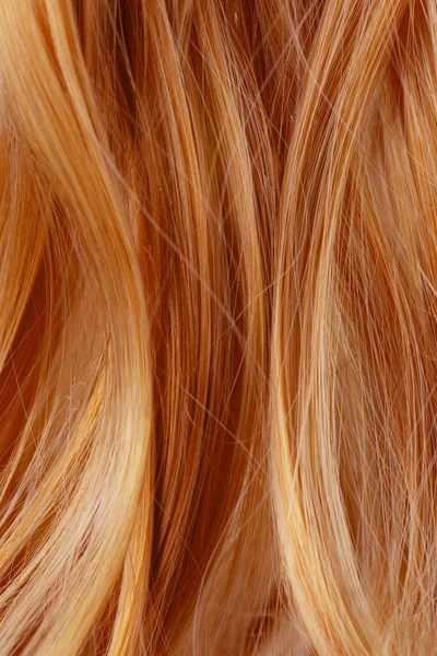 Red Curly Hair Texture Closeup Red Hair Background — Fotografia de Stock