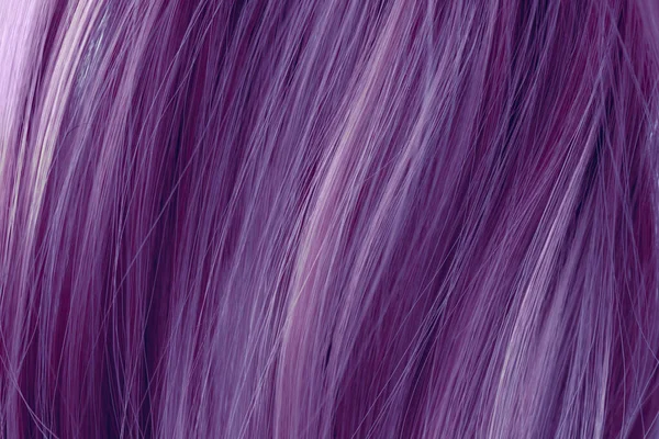 Purple Curly Hair Texture Closeup Toned Purple Hair Background — Stockfoto