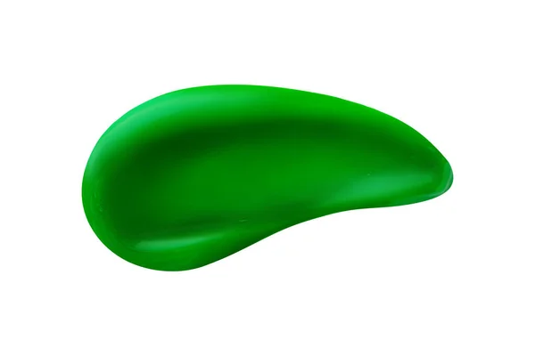 Зеленый Гель Абстрактный Цветовой Мазок Зеленый Цвет Волос Пятна Выделены — стоковое фото