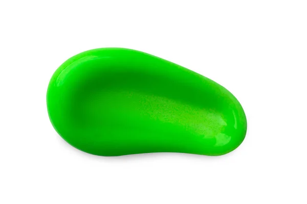 Πράσινο Gel Αφηρημένο Χρώμα Επίχρισμα Πράσινη Βαφή Μαλλιών Μουτζούρα Απομονωμένη — Φωτογραφία Αρχείου