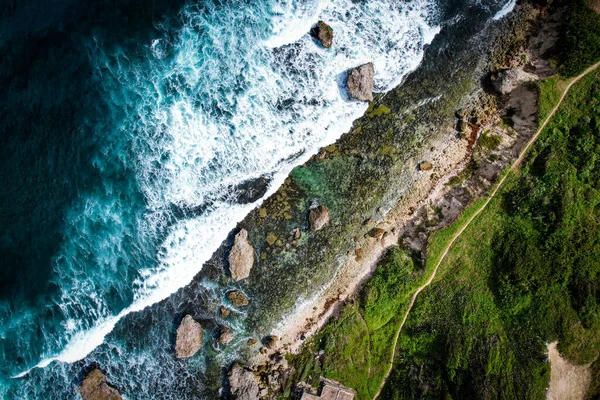 ชายหาดห นบนเกาะบาร เบโดส วทางอากาศ — ภาพถ่ายสต็อก