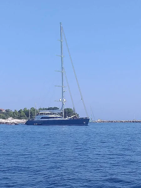 Really Nice Looking Sailing Yacht Bay Our Boat Holiday Abroad — Foto Stock