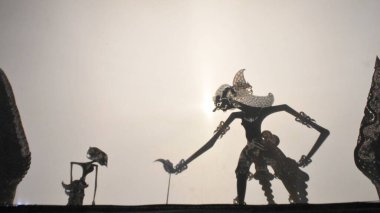 Silluete Wayang Art from Java, Indonesia