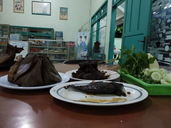 Индонезия Лимбанган Августа 2022 Года Продовольственное Меню Ресторане Mergosari — стоковое фото