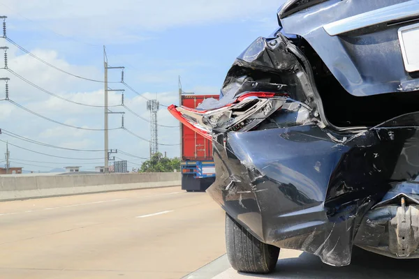 Accident Voiture Sur Route — Photo