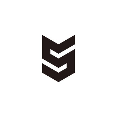 Letter S shield symbol simple logo vector