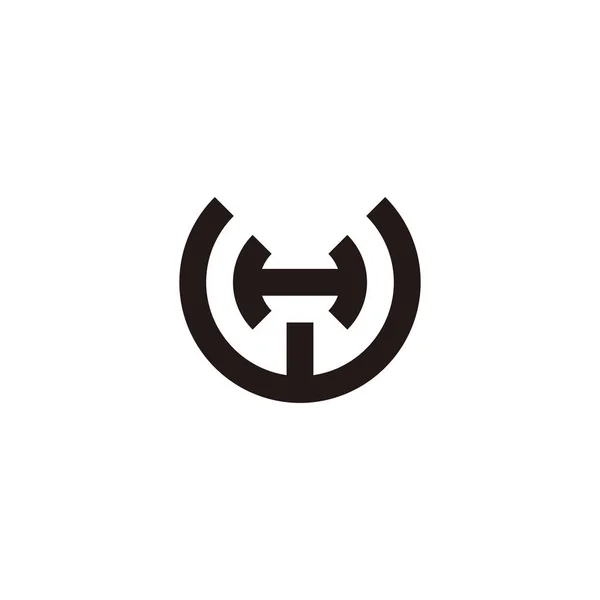 Letter Circle Geometric Symbol Simple Logo Vector — Stok Vektör