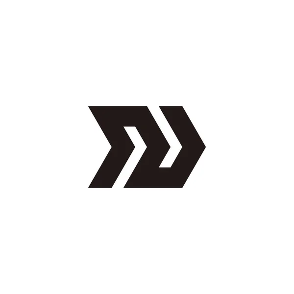 Letter Direction Geometric Symbol Simple Logo Vector — 스톡 벡터