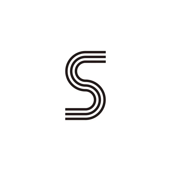 Letter Lines Geometric Symbol Simple Logo Vector — Image vectorielle