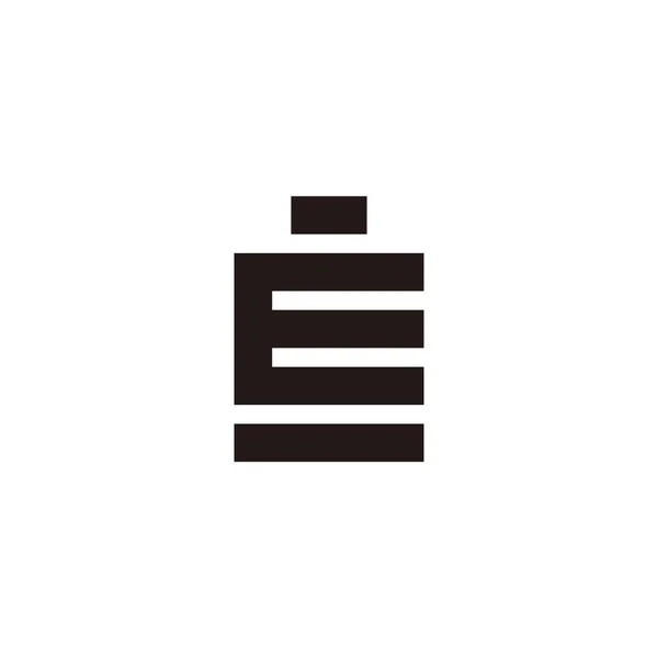 Letter Battery Geometric Symbol Simple Logo Vector — 图库矢量图片