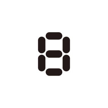 Number 8 capsules geometric symbol simple logo vector