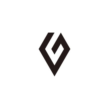 Letter G diamond geometric symbol simple logo vector