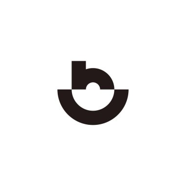 Letter h smile geometric symbol simple logo vector