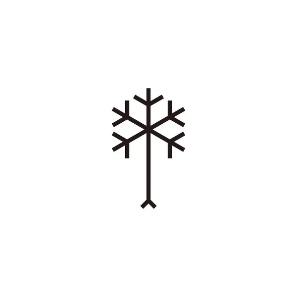 Tree Geometric Symbol Simple Logo Vector — Image vectorielle