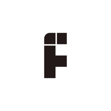 Letter F diamond geometric symbol simple logo vector