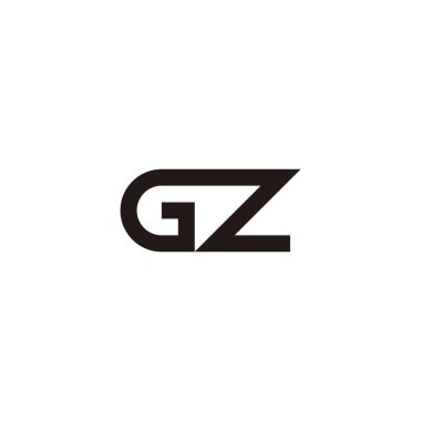 Letter GZ connect geometric symbol simple logo vector