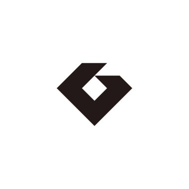 Letter G diamond geometric symbol simple logo vector