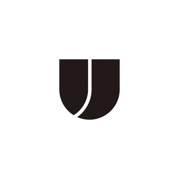 Letter Shield Symbol Simple Logo Vector — ストックベクタ