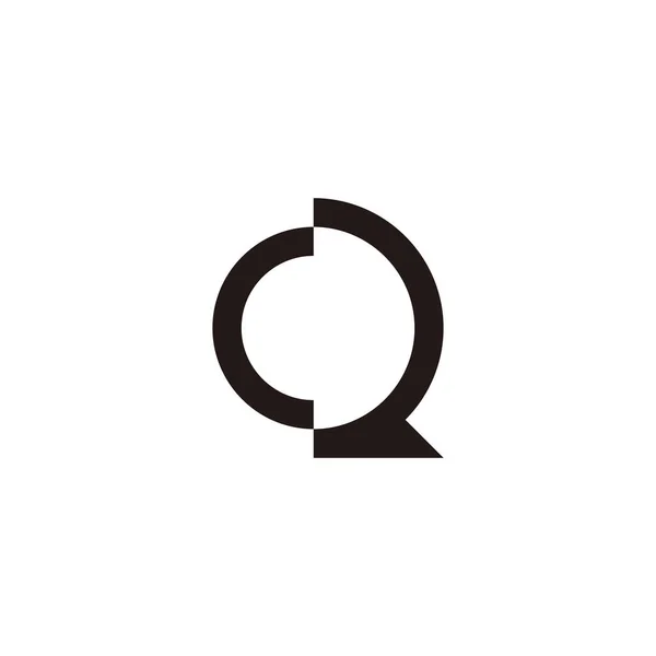 Буква Символ Круга Номер Простой Вектор Логотипа — стоковый вектор