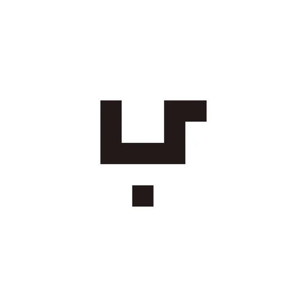 Корзина Квадратный Геометрический Символ Простой Вектор Логотипа — стоковый вектор