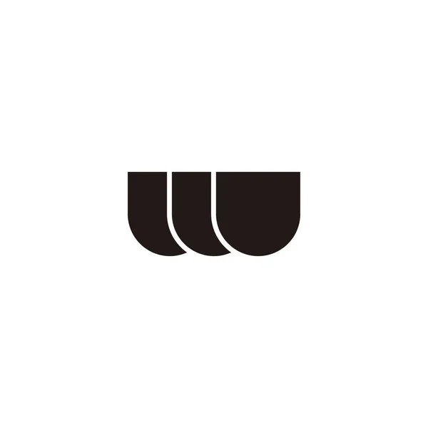 Letter Shields Geometric Symbol Simple Logo Vector — Stock Vector
