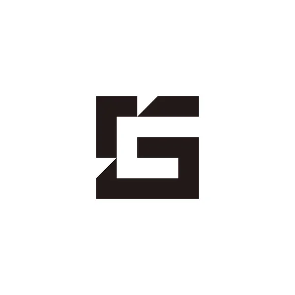 Letter Square Geometric Symbol Simple Logo Vector — 스톡 벡터