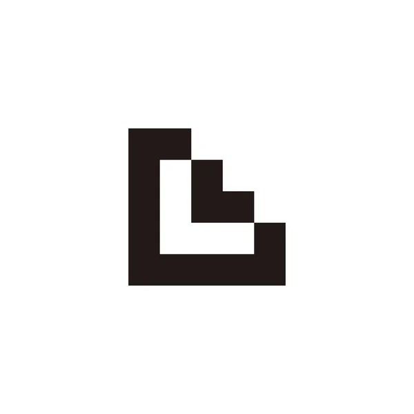 Letter Square Geometric Symbol Simple Logo Vector — Vetor de Stock
