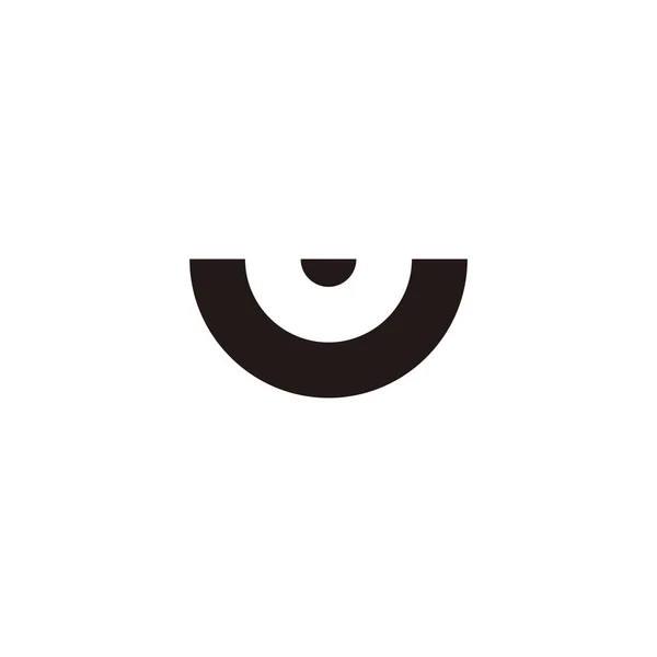 Smile Semicircle Geometric Symbol Simple Logo Vector — Stock vektor