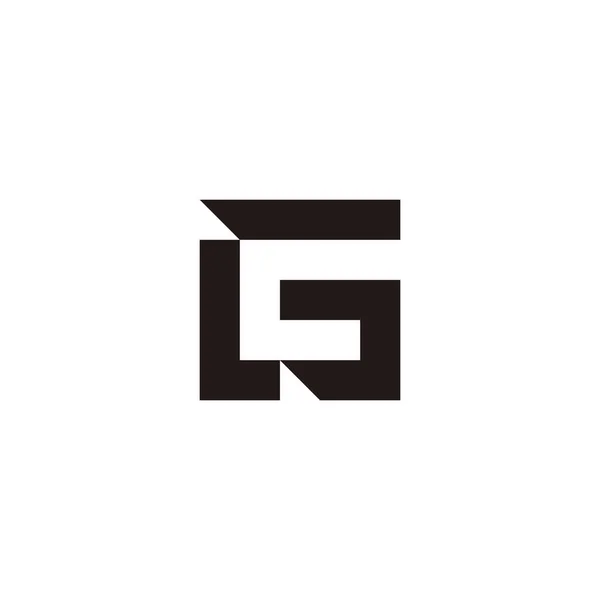 Letter Square Geometric Symbol Simple Logo Vector - Stok Vektor