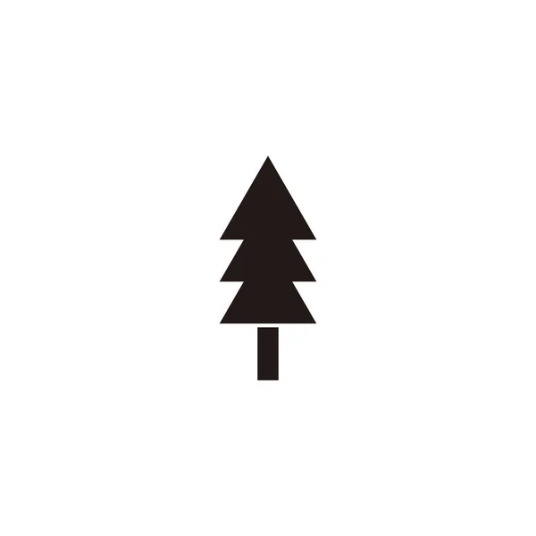 Pine Tree Geometric Symbol Simple Logo Vector — Stockvector