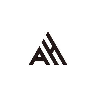 Letter A and H triangle geometric symbol simple logo vector
