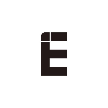 Letter E diamond geometric symbol simple logo vector