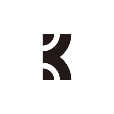 Letter K diamond geometric symbol simple logo vector
