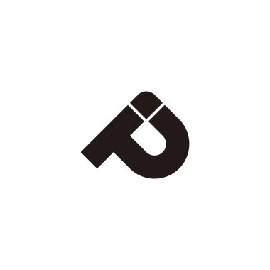 letter P diamond geometric symbol simple logo vector