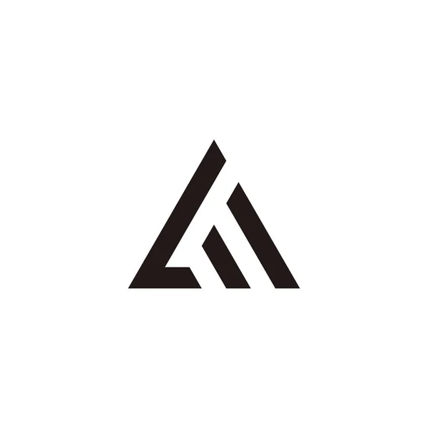Letter Triangle Geometric Symbol Simple Logo Vector — 图库矢量图片