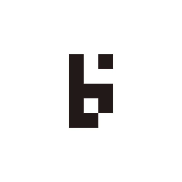 Letter Number Square Symbol Simple Logo Vector —  Vetores de Stock