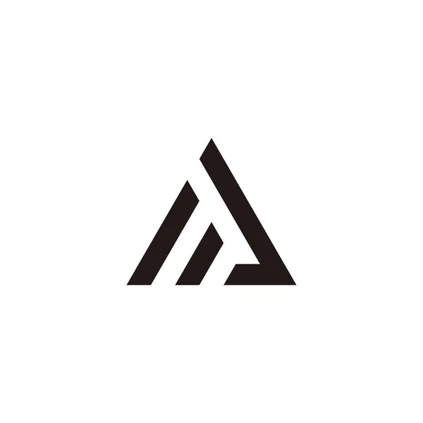Γράμμα Και Τρίγωνο Γεωμετρικό Σύμβολο Απλό Διάνυσμα Λογότυπο — Διανυσματικό Αρχείο