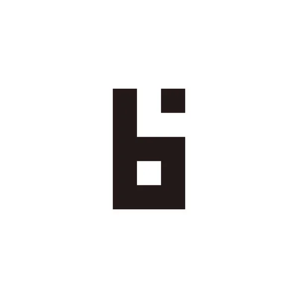 Letter Number Square Symbol Simple Logo Vector — Stockvector