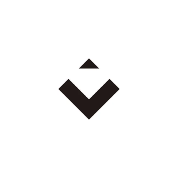 Letter Diamond Geometric Symbol Simple Logo Vector — Vector de stock