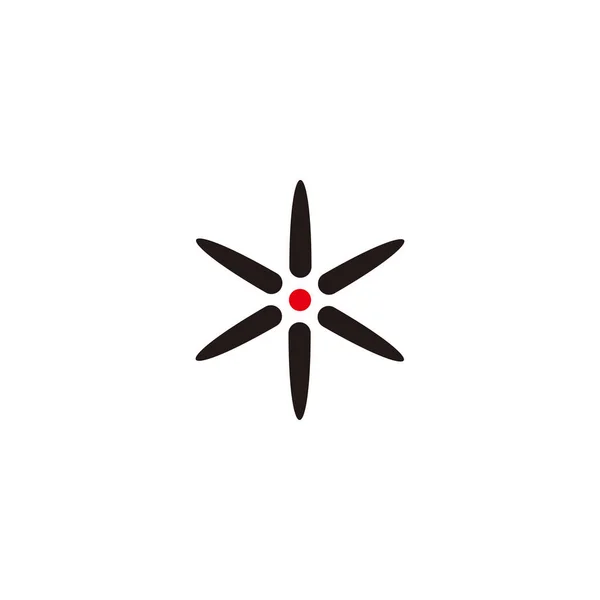 Sun Bullets Geometric Symbol Simple Logo Vector — Stock Vector