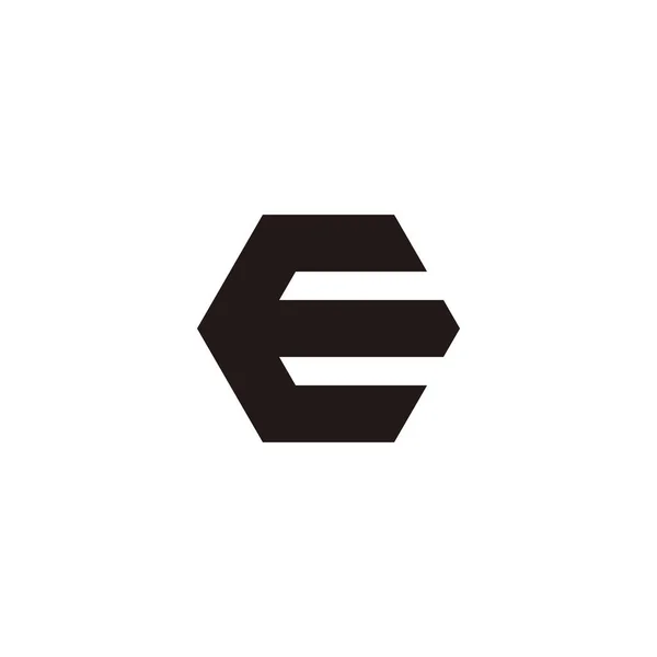 Letter Hexagon Geometric Symbol Simple Logo Vector — Vetor de Stock