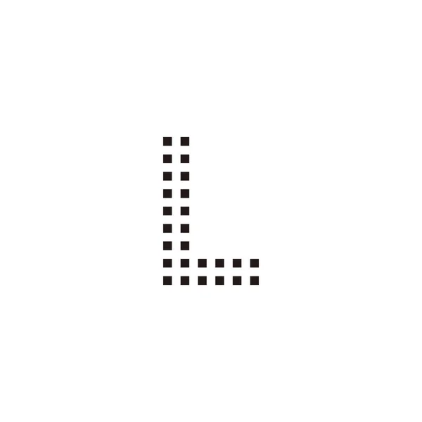 Letter Squares Lines Geometric Symbol Simple Logo Vector — Stockvektor