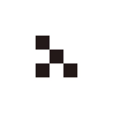 Letter Th hT T h squares geometric symbol simple logo vector