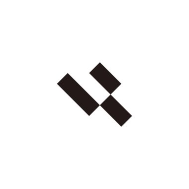 Letter ZY YZ Z Y square geometric symbol simple logo vector