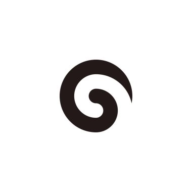 Letter G spiral geometric symbol simple logo vector