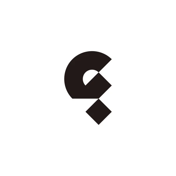 Letter Geometric Symbol Simple Logo Vector — Stockvektor