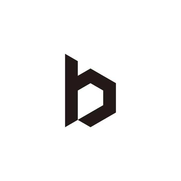 Letter Diamond Geometric Symbol Simple Logo Vector — Vettoriale Stock