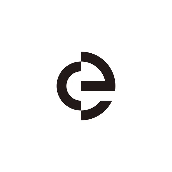 Letter Circle Geometric Symbol Simple Logo Vector — 图库矢量图片